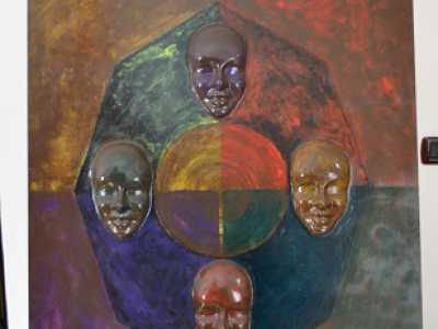 Circostanze, acrilico e gesso su tavola